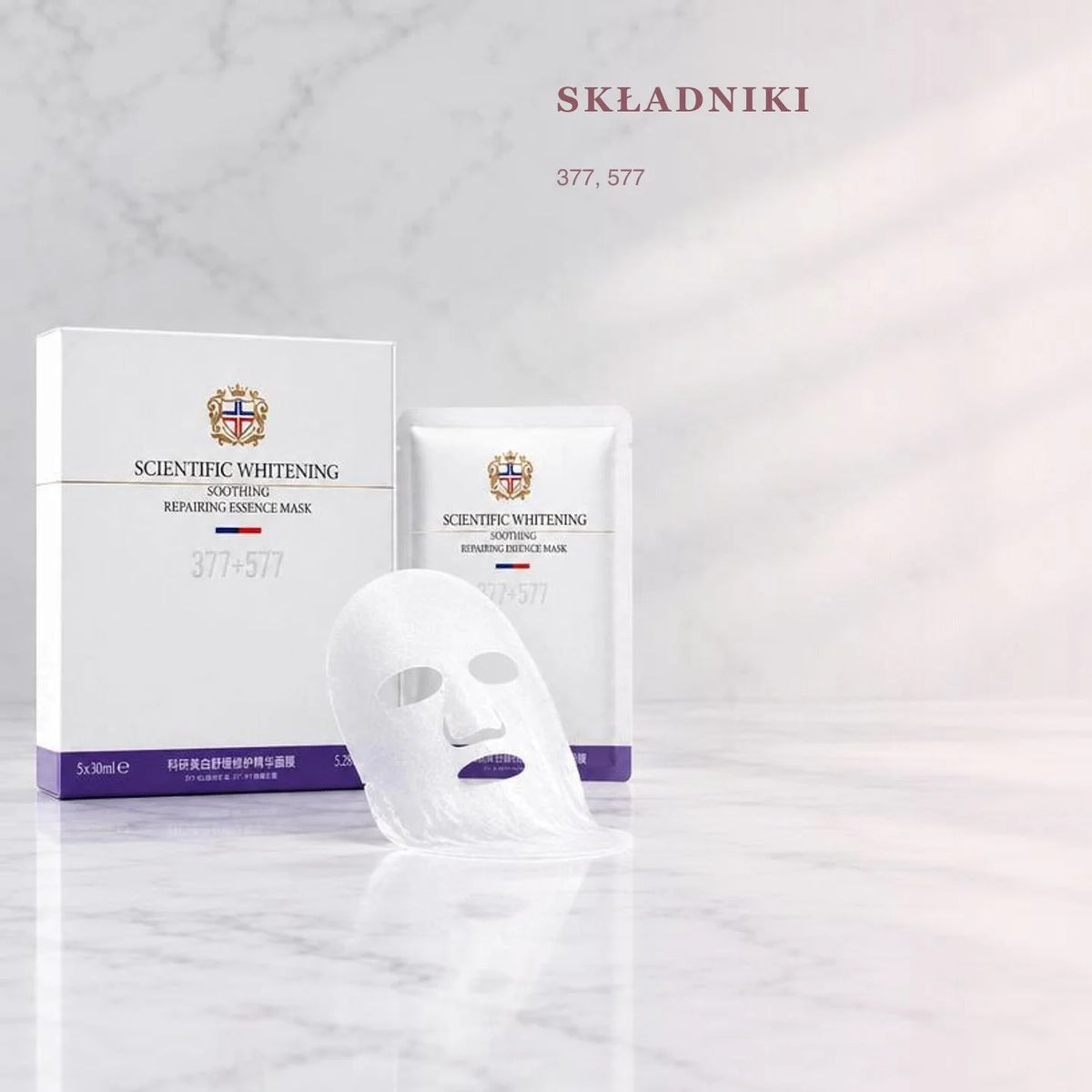 SCIENTIFIC WHITENING Soothing Repairing Essence Mask 377+577 (3)