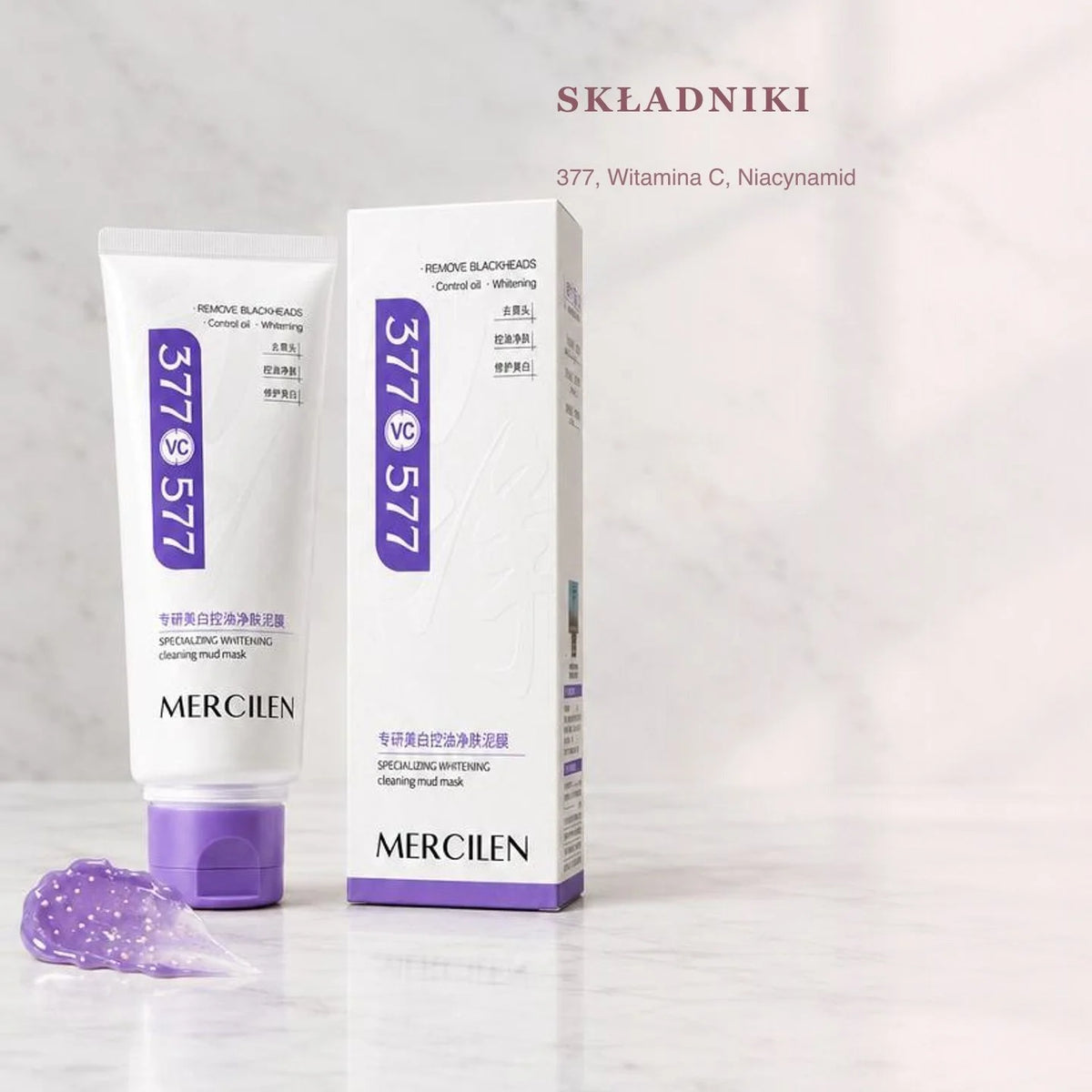Mercilen 377 VC Specializing Whitening Cleaning Mud Mask (3)
